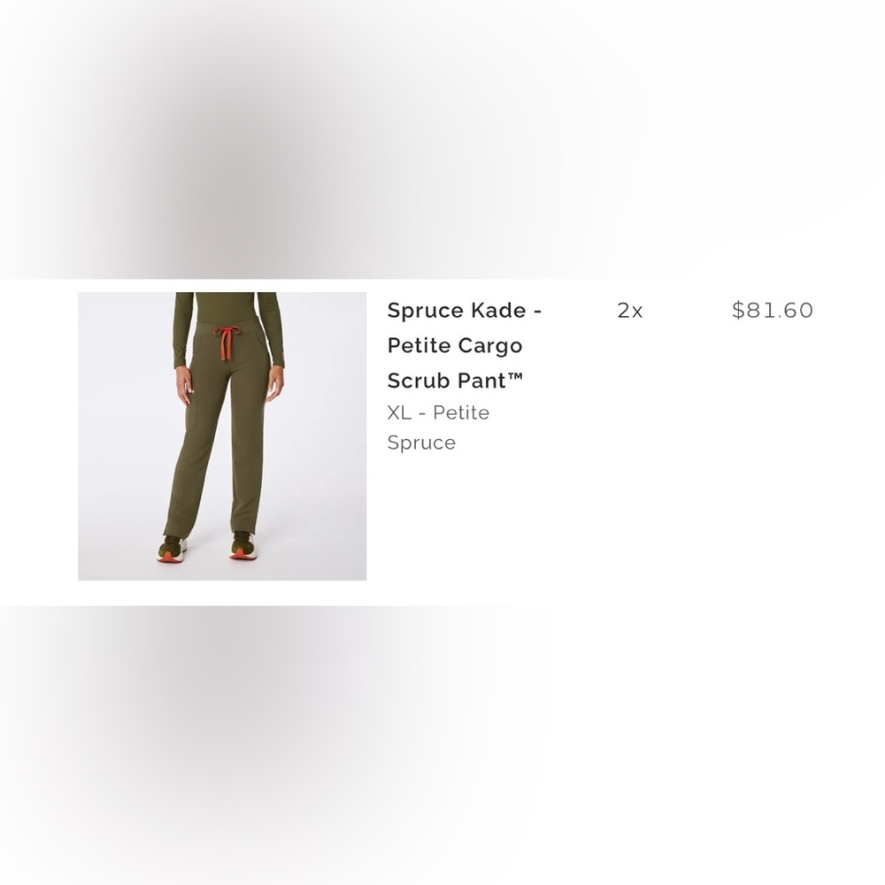 Figs Spruce Kade Cargo Scrubs Pant